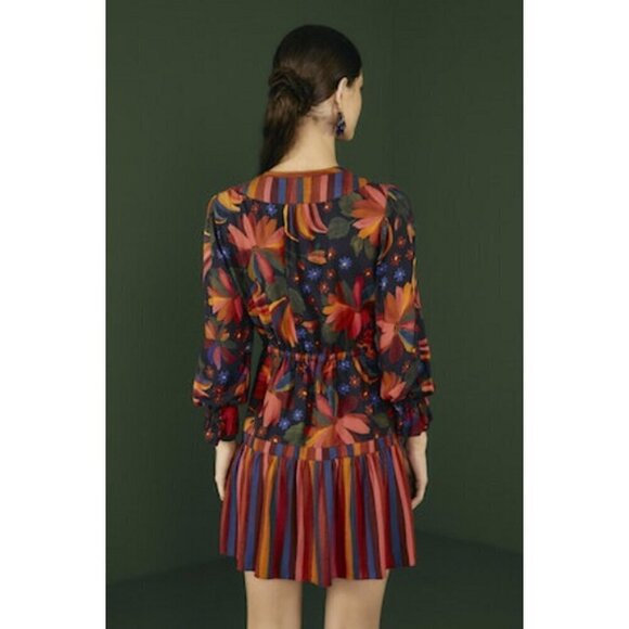 💕FARM RIO💕 Black Banana Sky Lenzing Ecovera Mini Dress XL - Picture 4 of 16